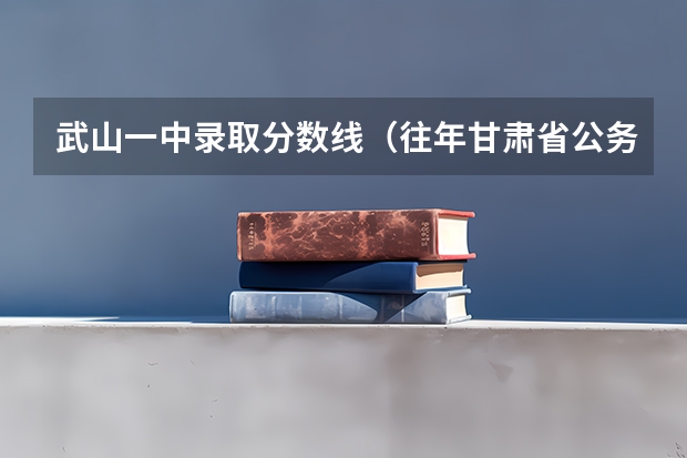 武山一中錄取分?jǐn)?shù)線（往年甘肅省公務(wù)員武山質(zhì)監(jiān)局考試分?jǐn)?shù)線）