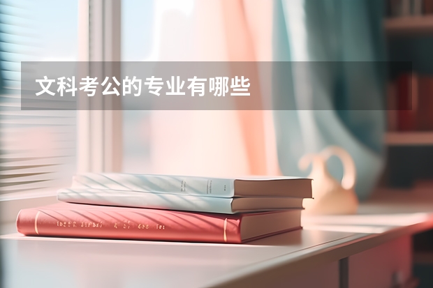 文科考公的專業(yè)有哪些