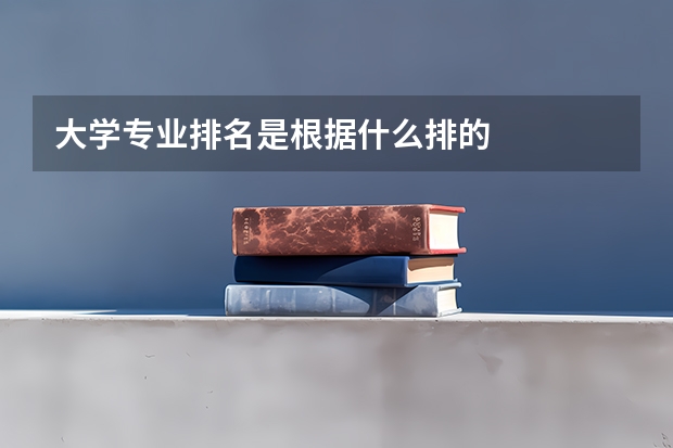 大學(xué)專業(yè)排名是根據(jù)什么排的