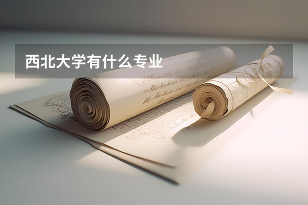 西北大學有什么專業(yè)