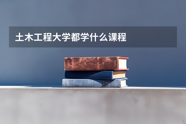土木工程大學(xué)都學(xué)什么課程