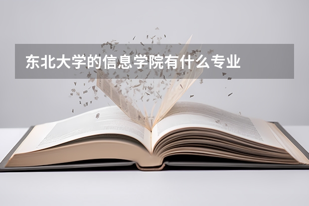 東北大學的信息學院有什么專業(yè)