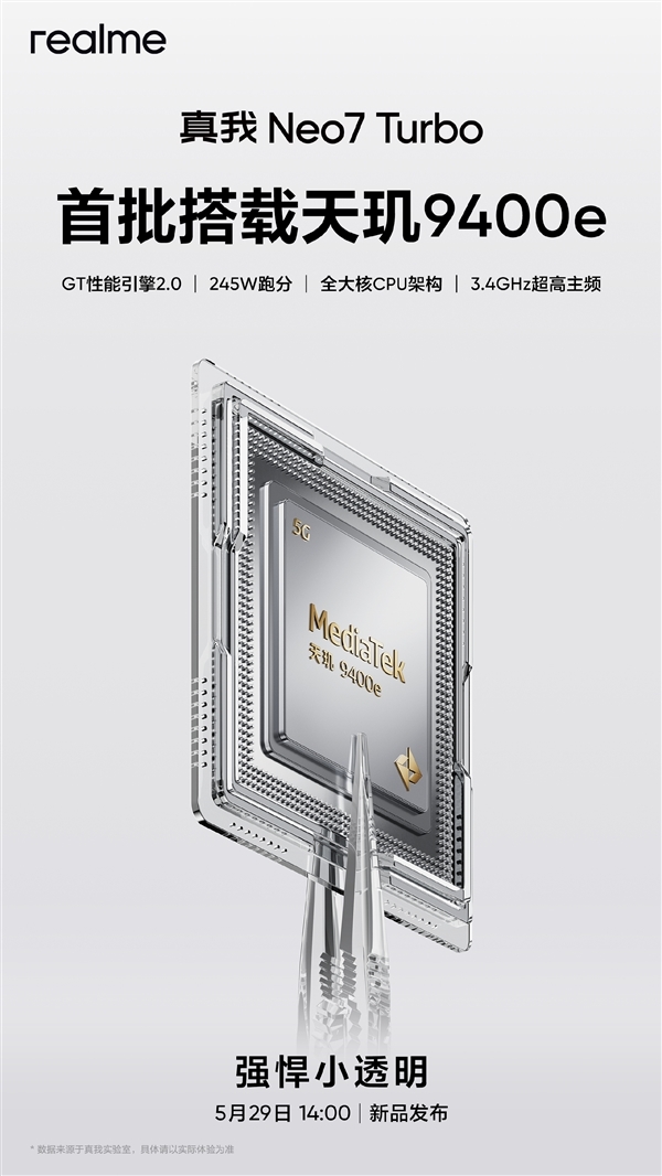 2.5K檔內(nèi)強(qiáng)性能！真我Neo7 Turbo明天發(fā)布：參數(shù)匯總來了